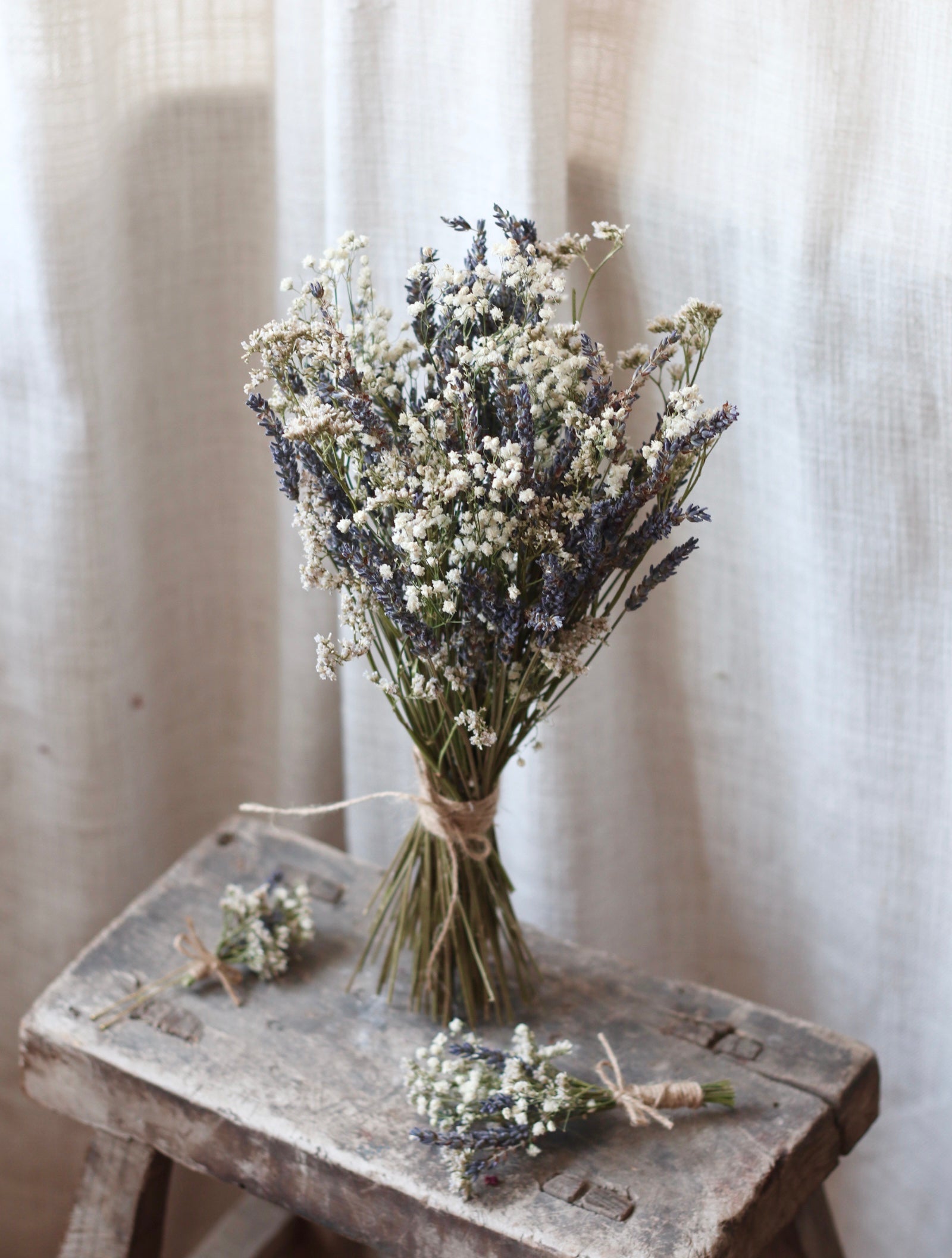 Cecily Lavender & Gyp Dried Flower Bridal Bouquet
