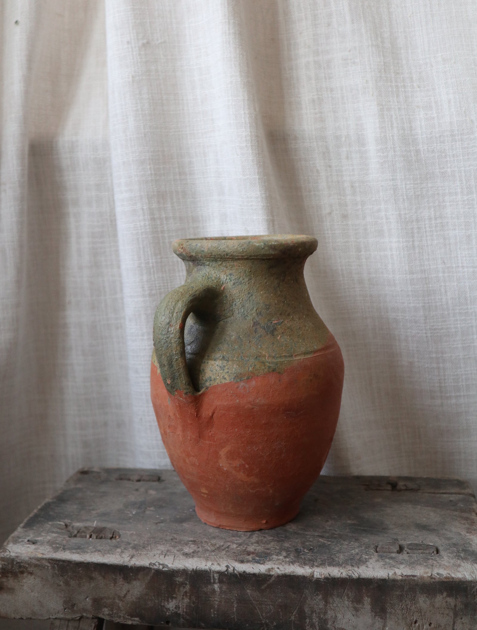 Antique Green Terracotta Vase