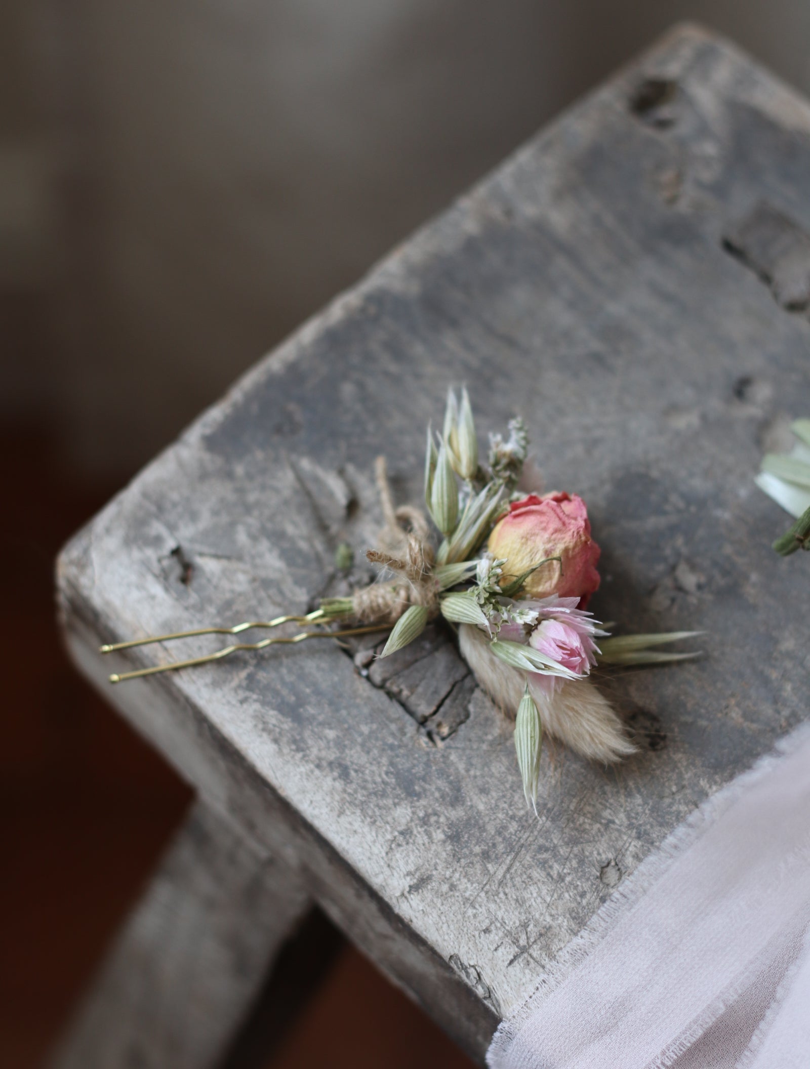 Darcie Dried Rose Bridal Bouquet