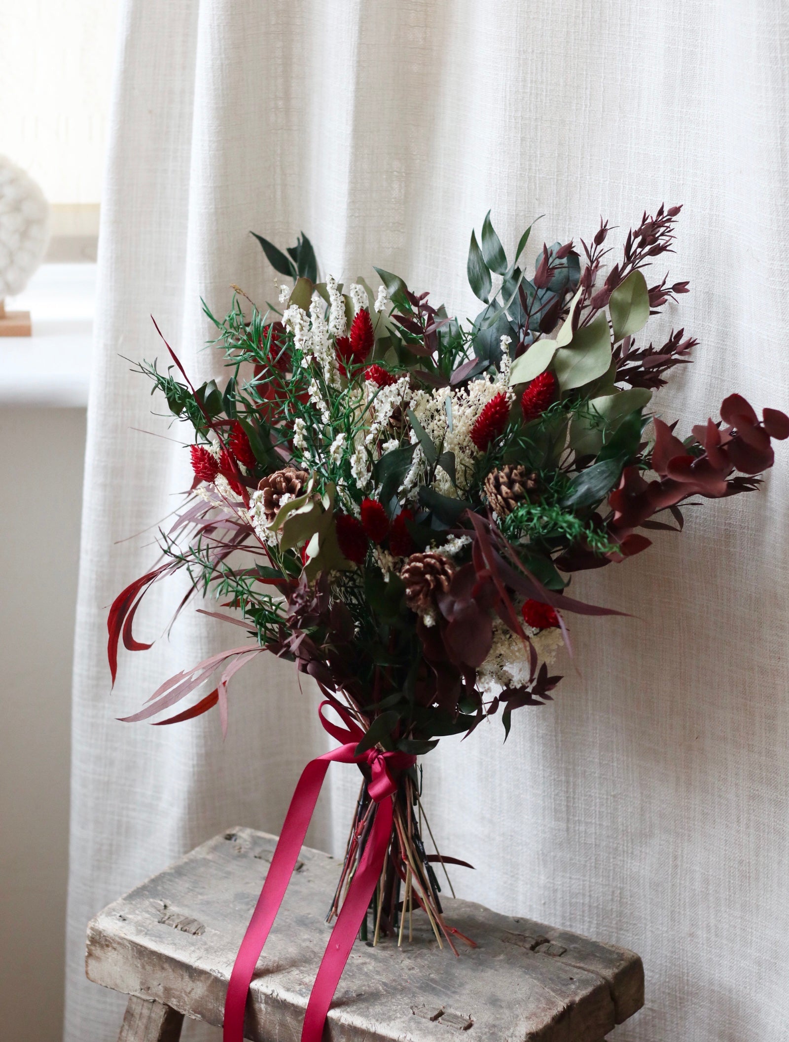 Celyn Dried Flower Christmas Bouquet