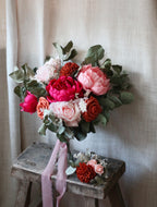 Cora Bright Pink & Orange Bridal Bouquet