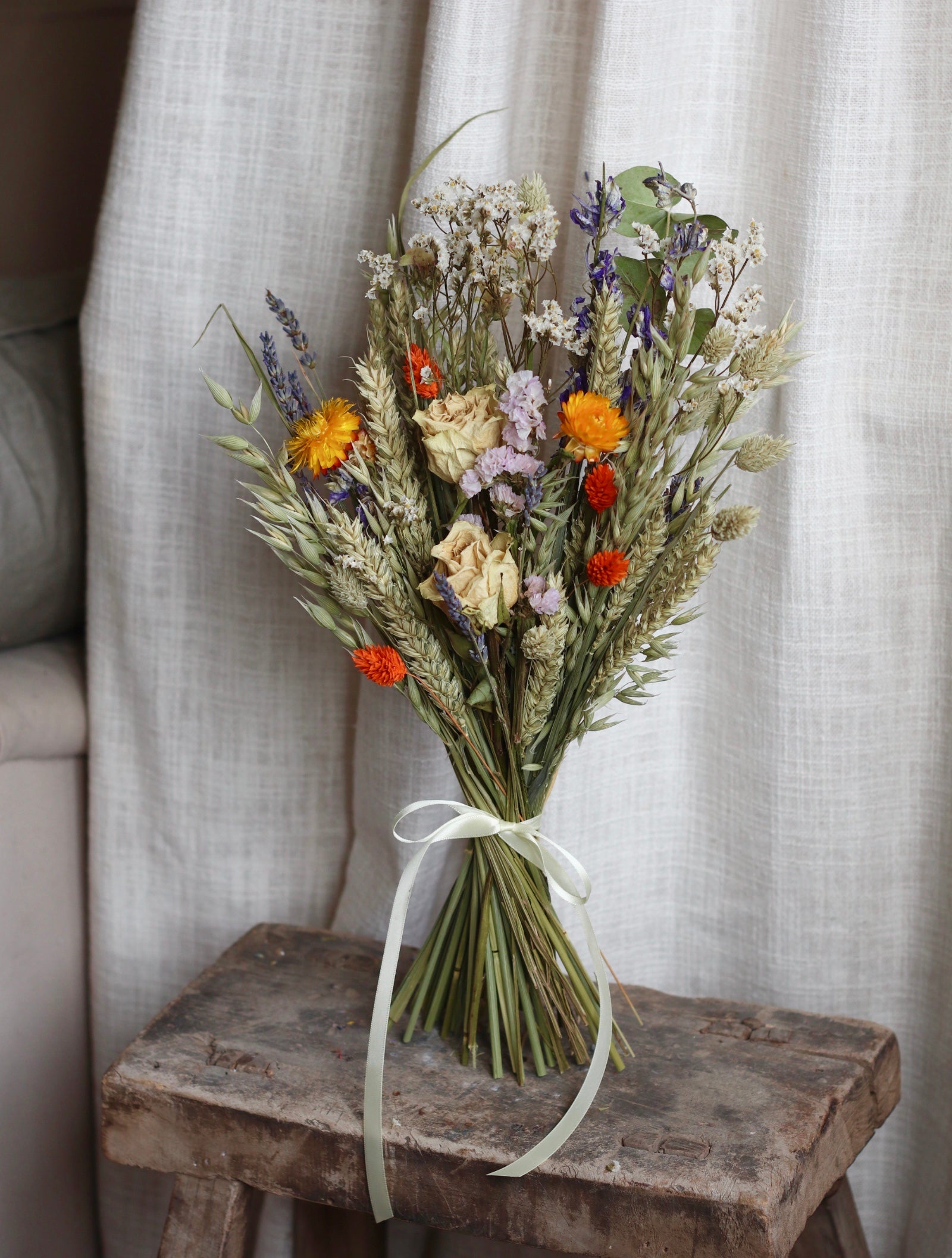 Mari Orange Dried Flower Bouquet