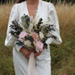 Chloe | Pink, Green & White Dried Flower Bouquet