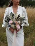 Chloe | Pink, Green & White Dried Flower Bouquet