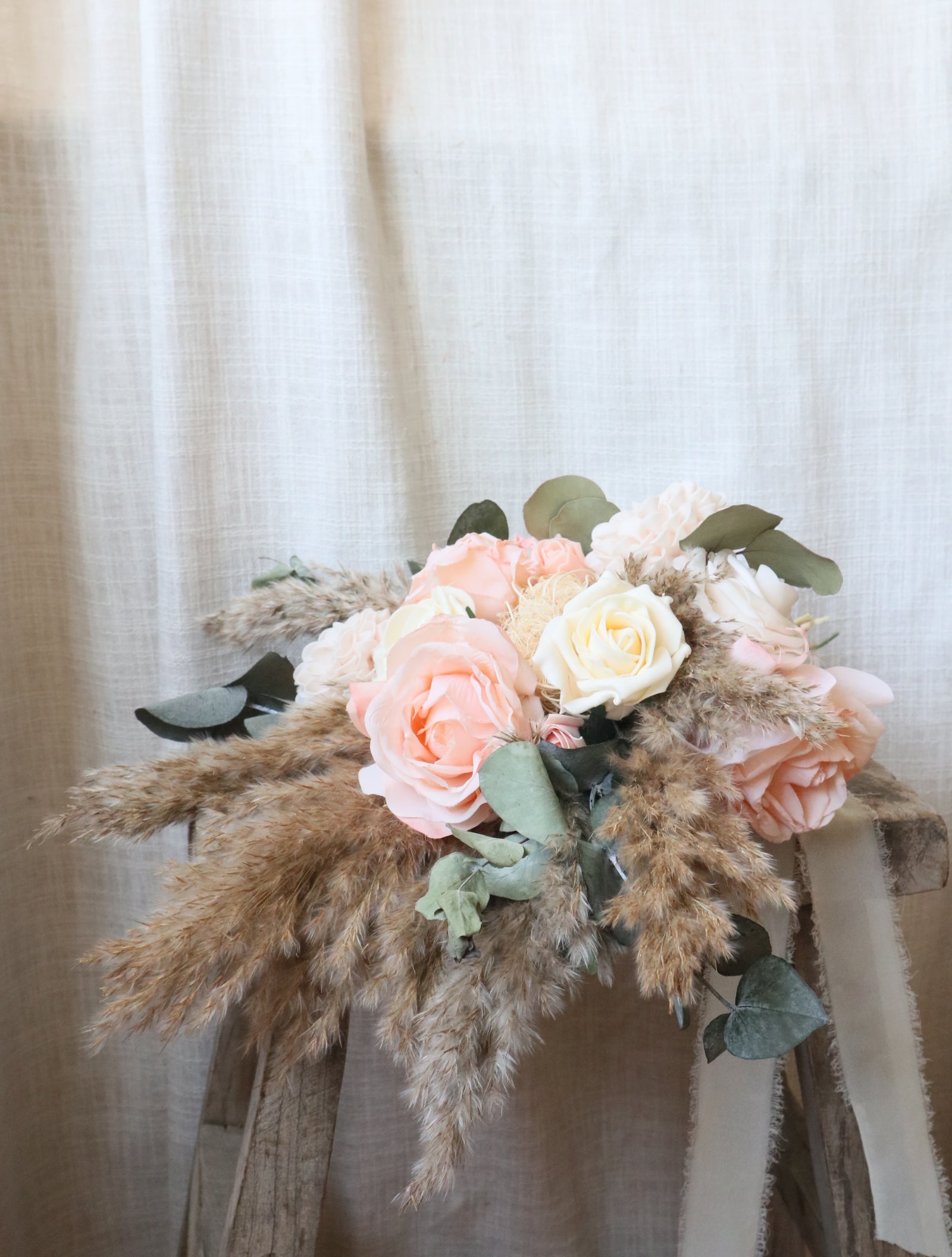 Grace blush Pink & Pampas Wedding Bouquet