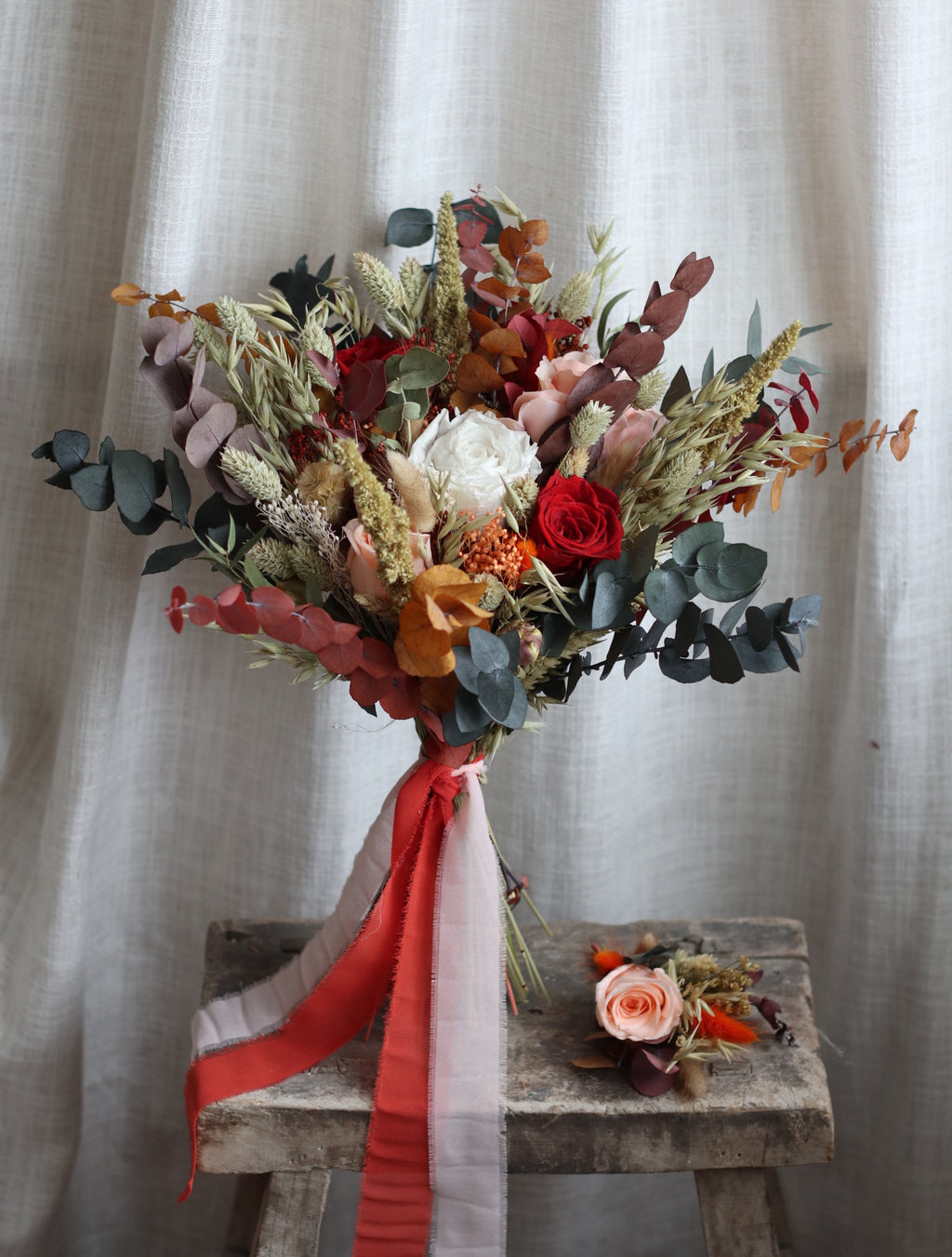 Saffron Autumn Preserved Bridal Bouquet