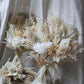 Orla | Luxury Neutral Dried Flower Wedding Bouquets With Dried Roses & White Hydrangeas