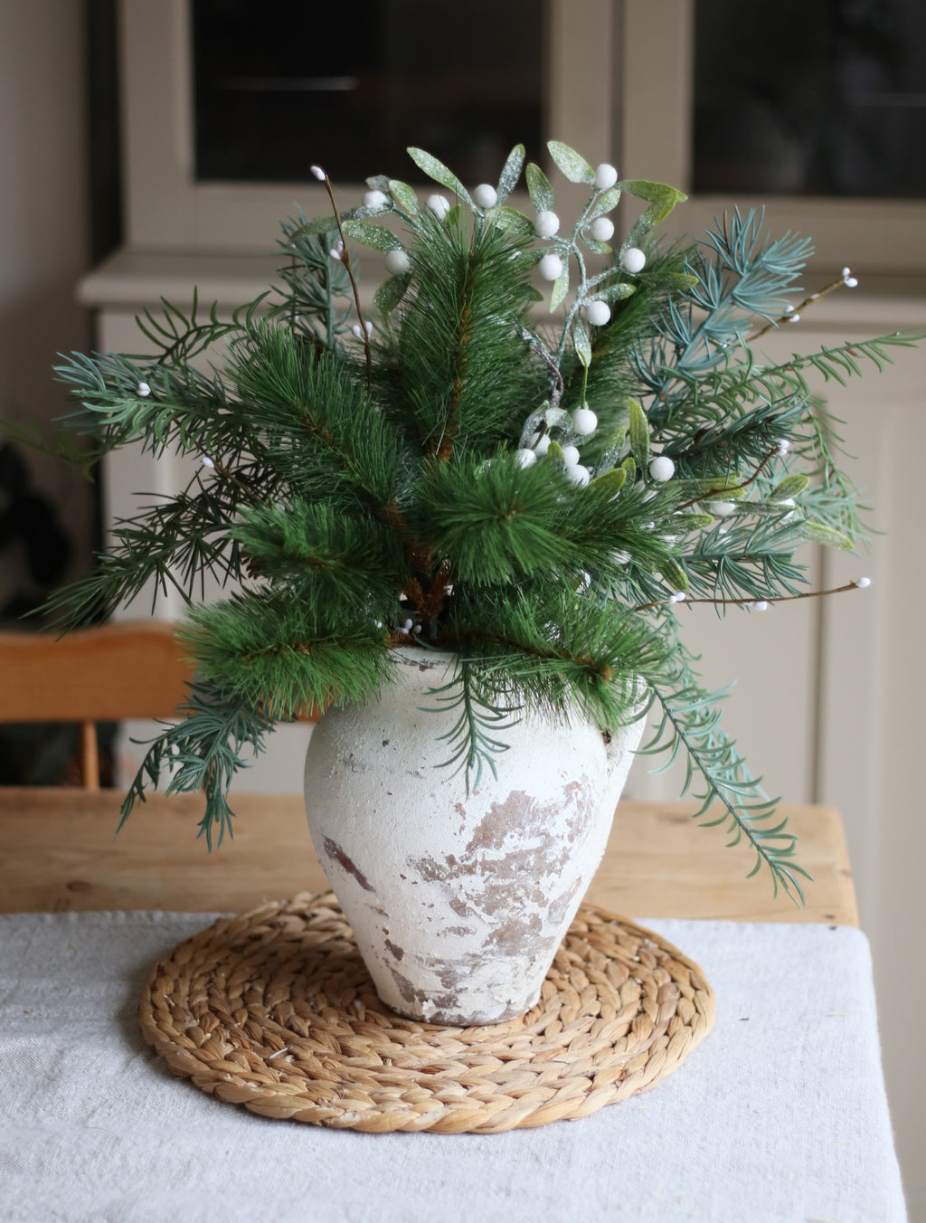 Elsa Frosted Berry Snow Pine Bouquet