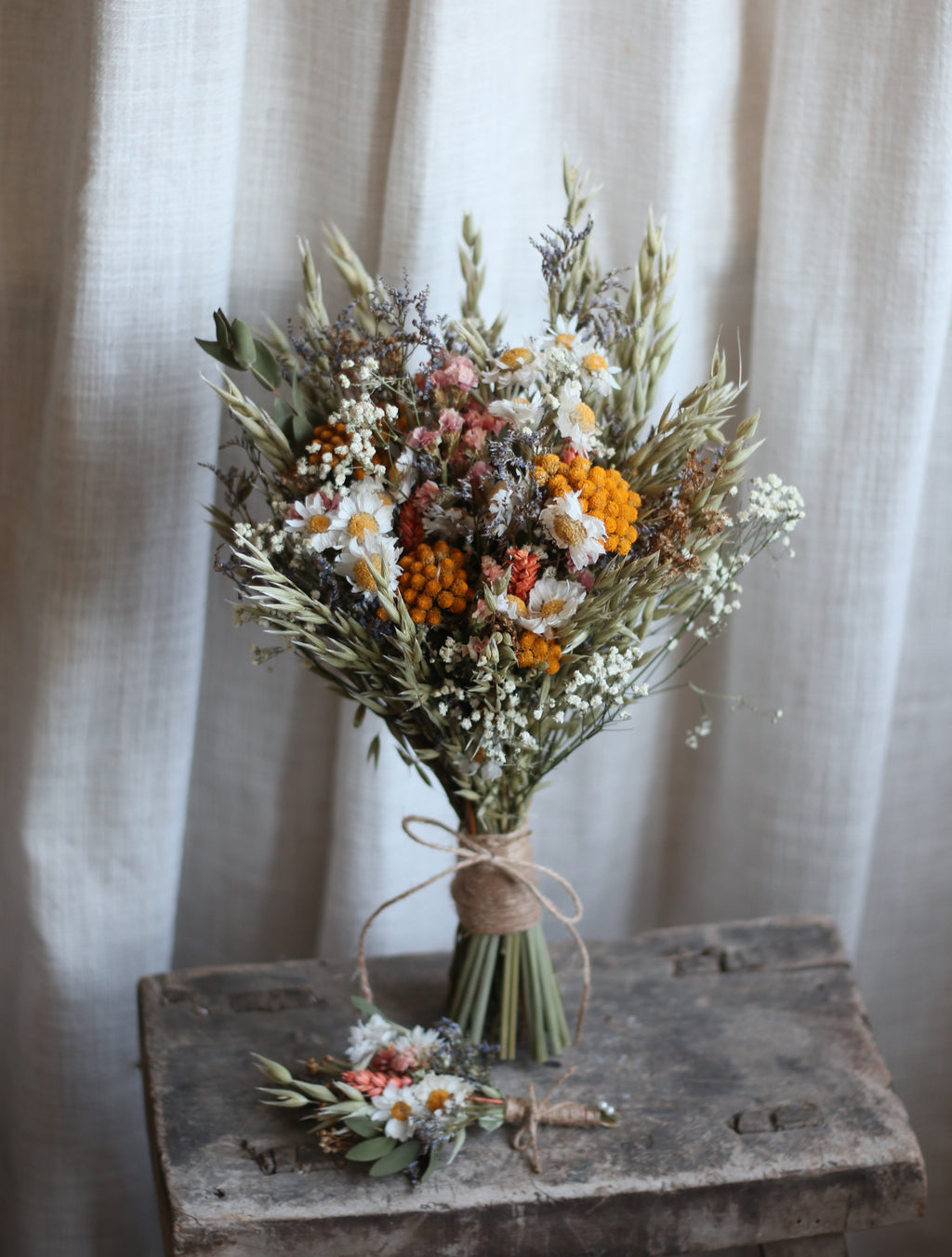 Betsy Cottage Dried Flower Bridal Bouquet