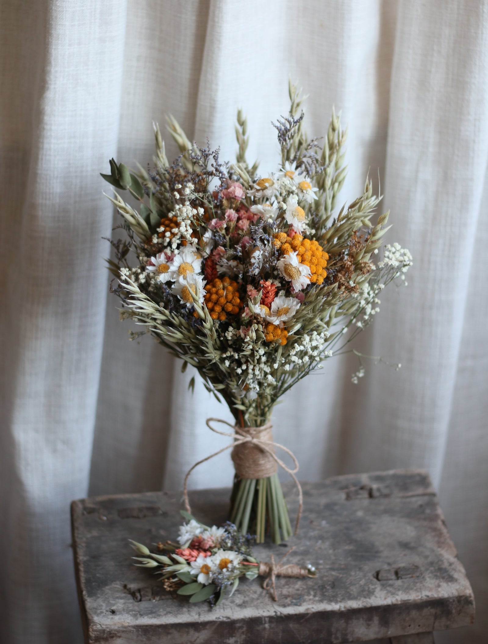 Betsy Cottage Dried Flower Bridal Bouquet
