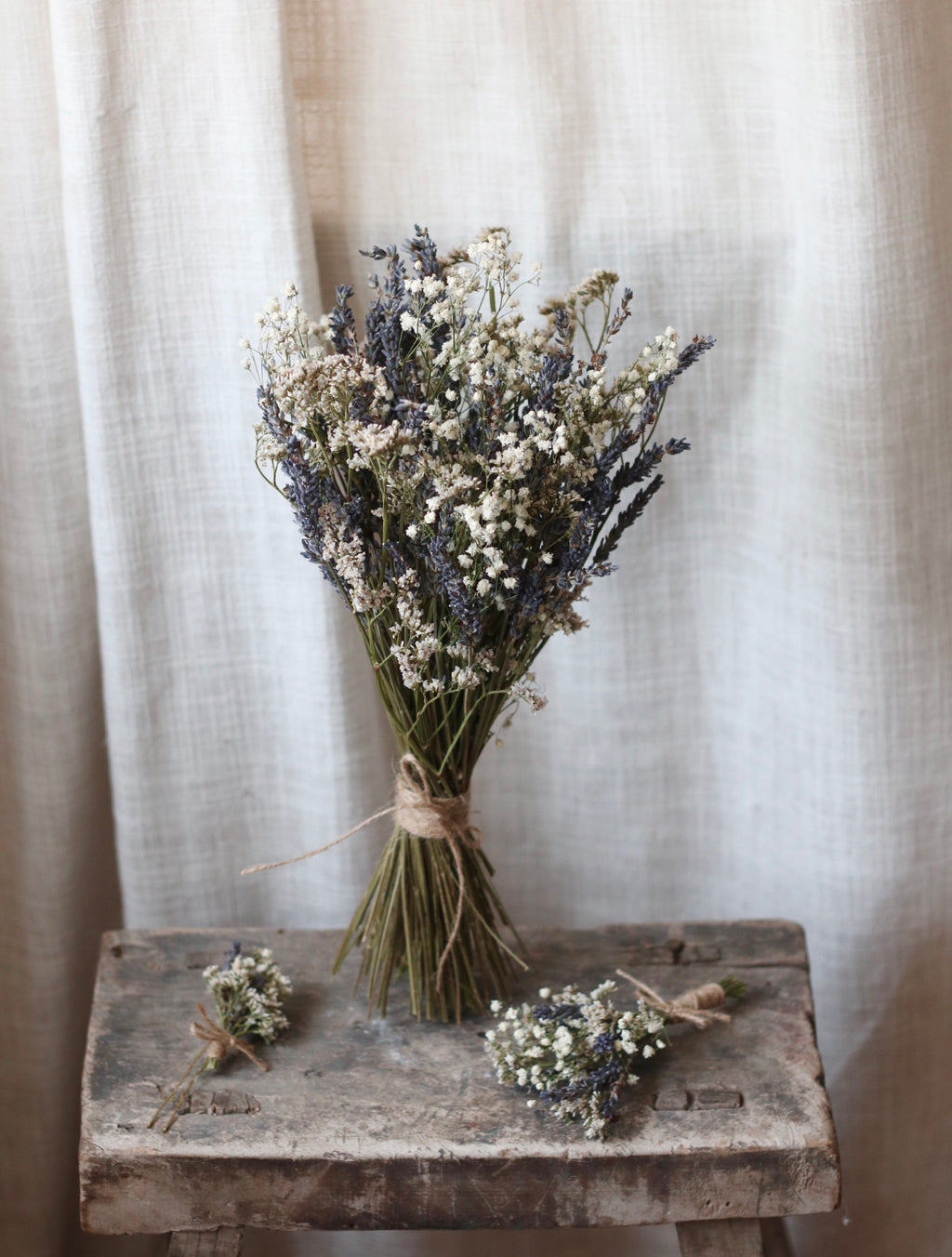 Cecily Lavender & Gyp Dried Flower Bridal Bouquet