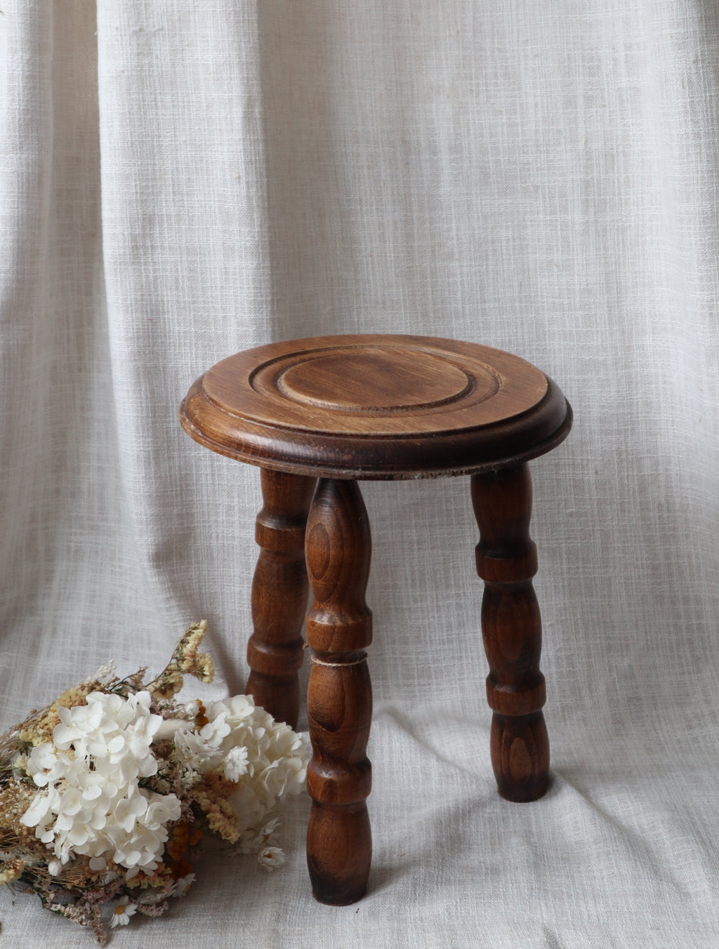 Small Rustic Bobbin Stool