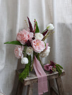 Gia blush Artificial & Preserved Rose Wedding Bouquet