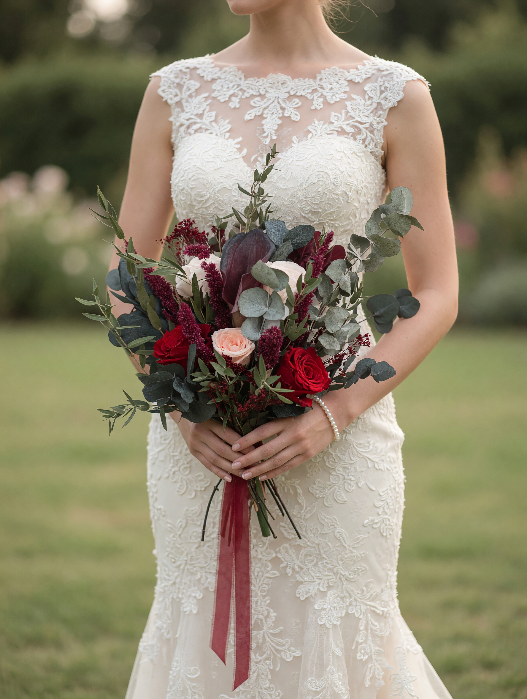 Vivienne Burgundy Preserved Bridal Bouquet