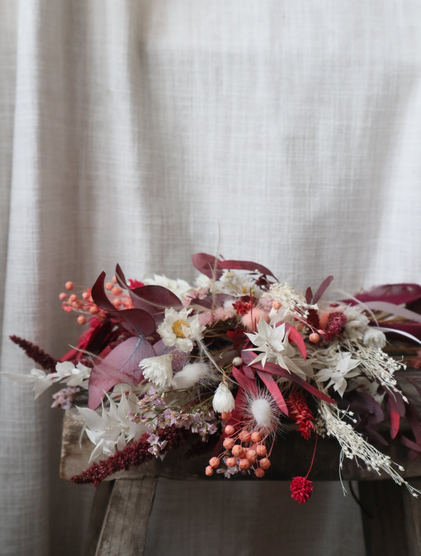 Magenta | Pink, Peach & Burgundy Dried Flower Bouquet