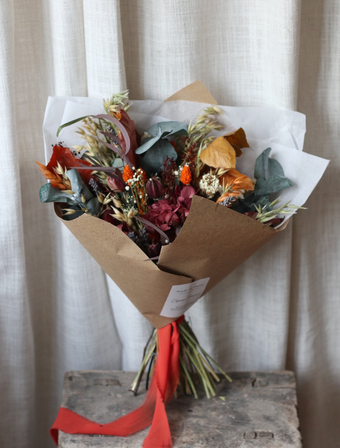 Claret Autumn Dried Flower Bouquet