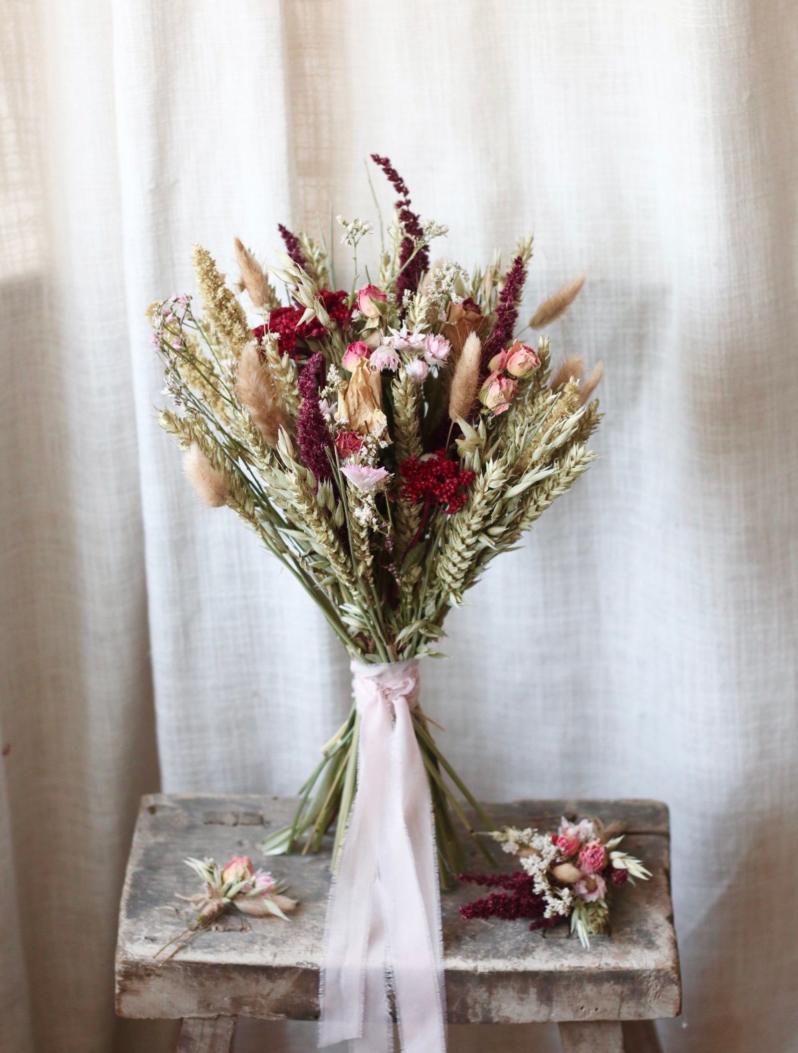 Darcie Dried Rose Bridal Bouquet