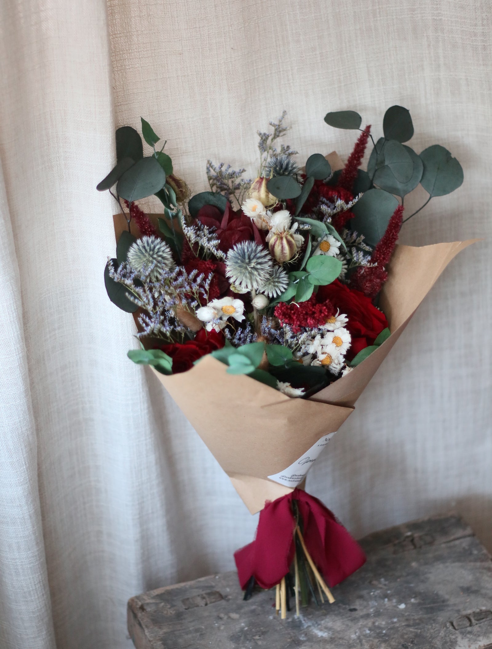 Imogen Burgundy Dried Flower Bouquet