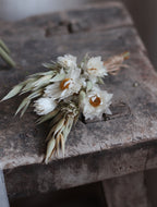 Ottilie White Dried Flower Bridal Bouquet
