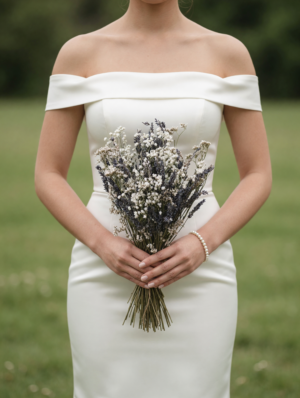Cecily Lavender & Gyp Dried Flower Bridal Bouquet