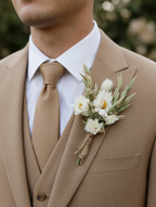 Ottilie White Dried Flower Bridal Bouquet