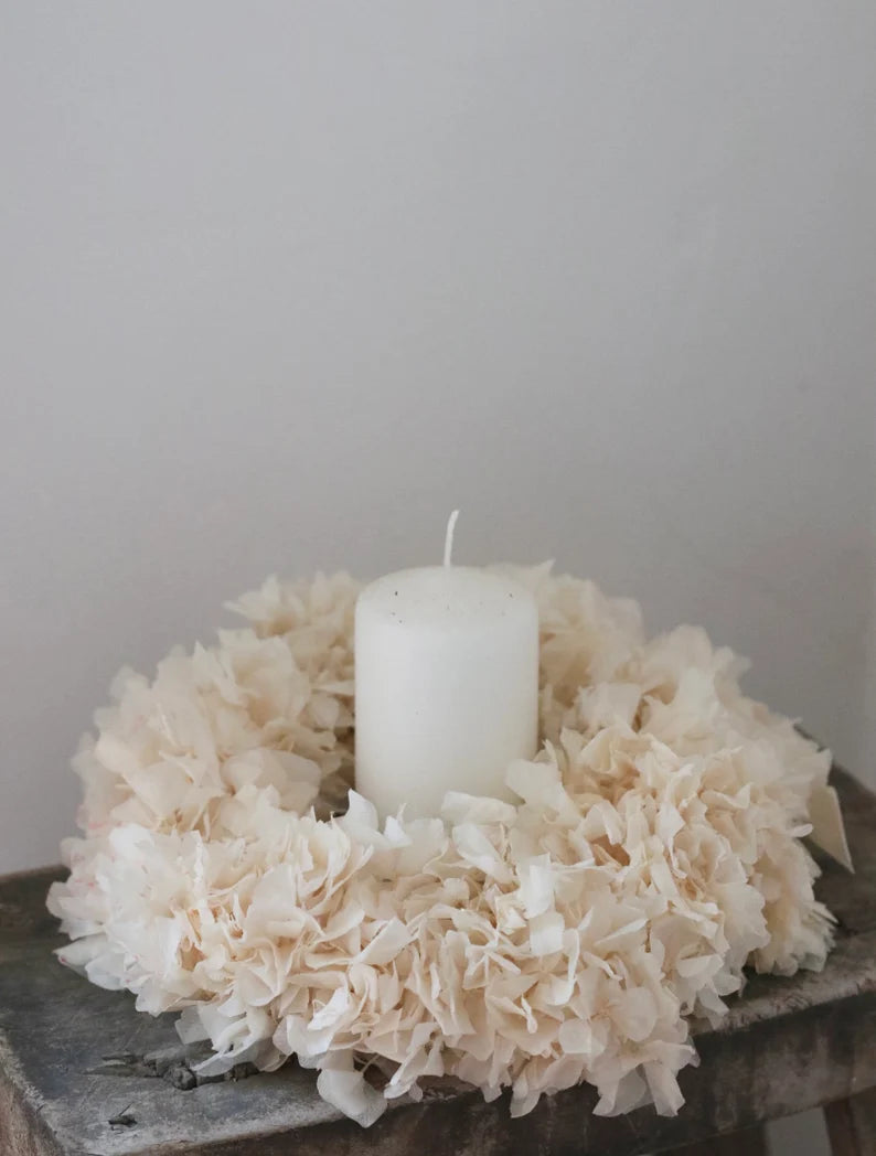 Heidi | Dried Hydrangea Dried Flower INDOOR Wreath