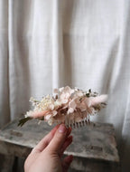 Blush Pink Dried Flower Comb