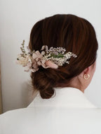 Blush Pink Dried Flower Comb