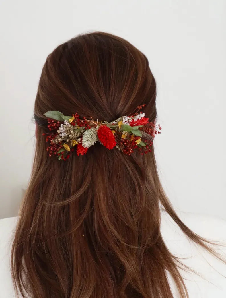 Autumn Dried Flower Comb