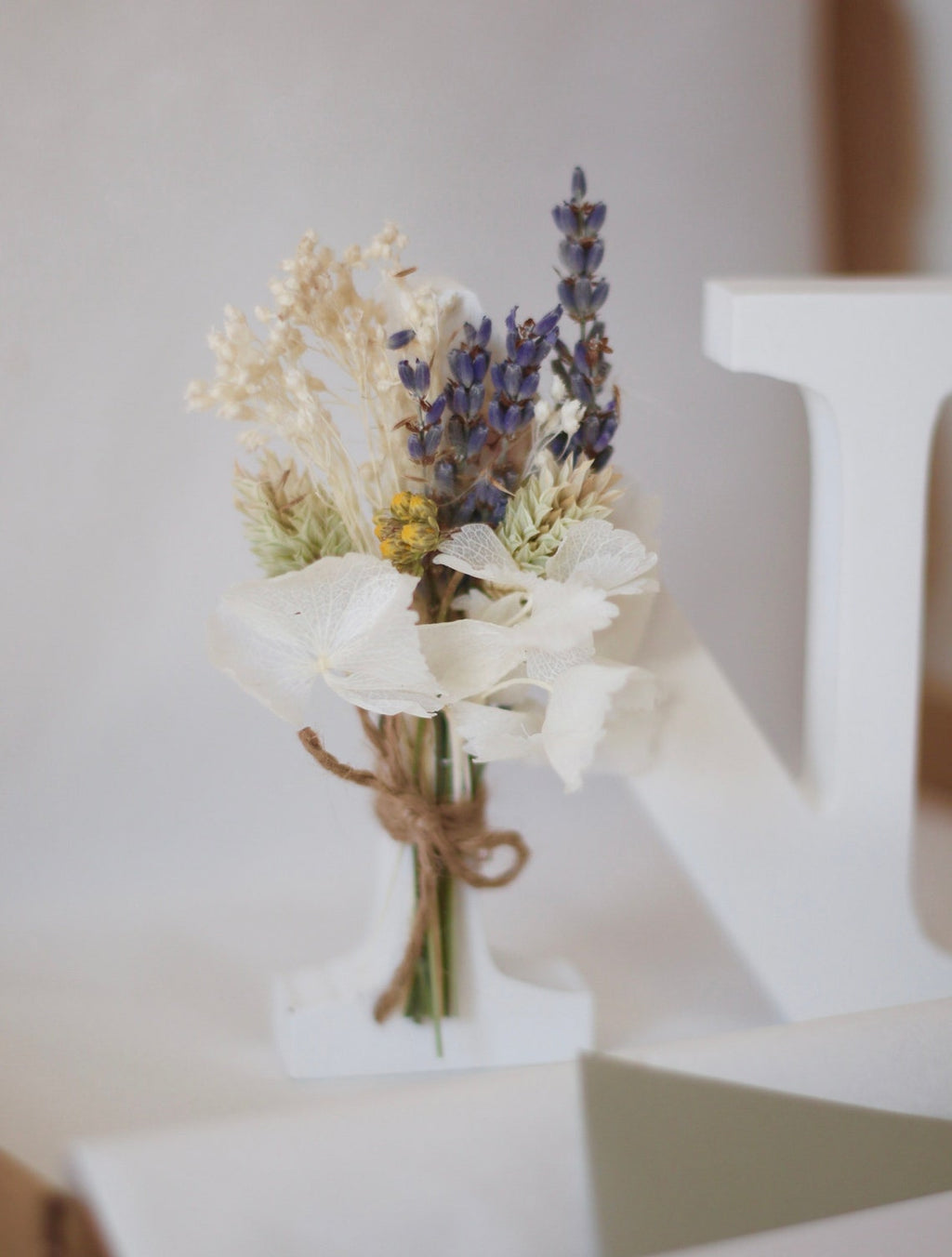 Dried Flower Wooden Initial