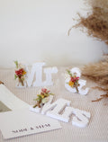 Dried Flower Wooden Wedding Signs