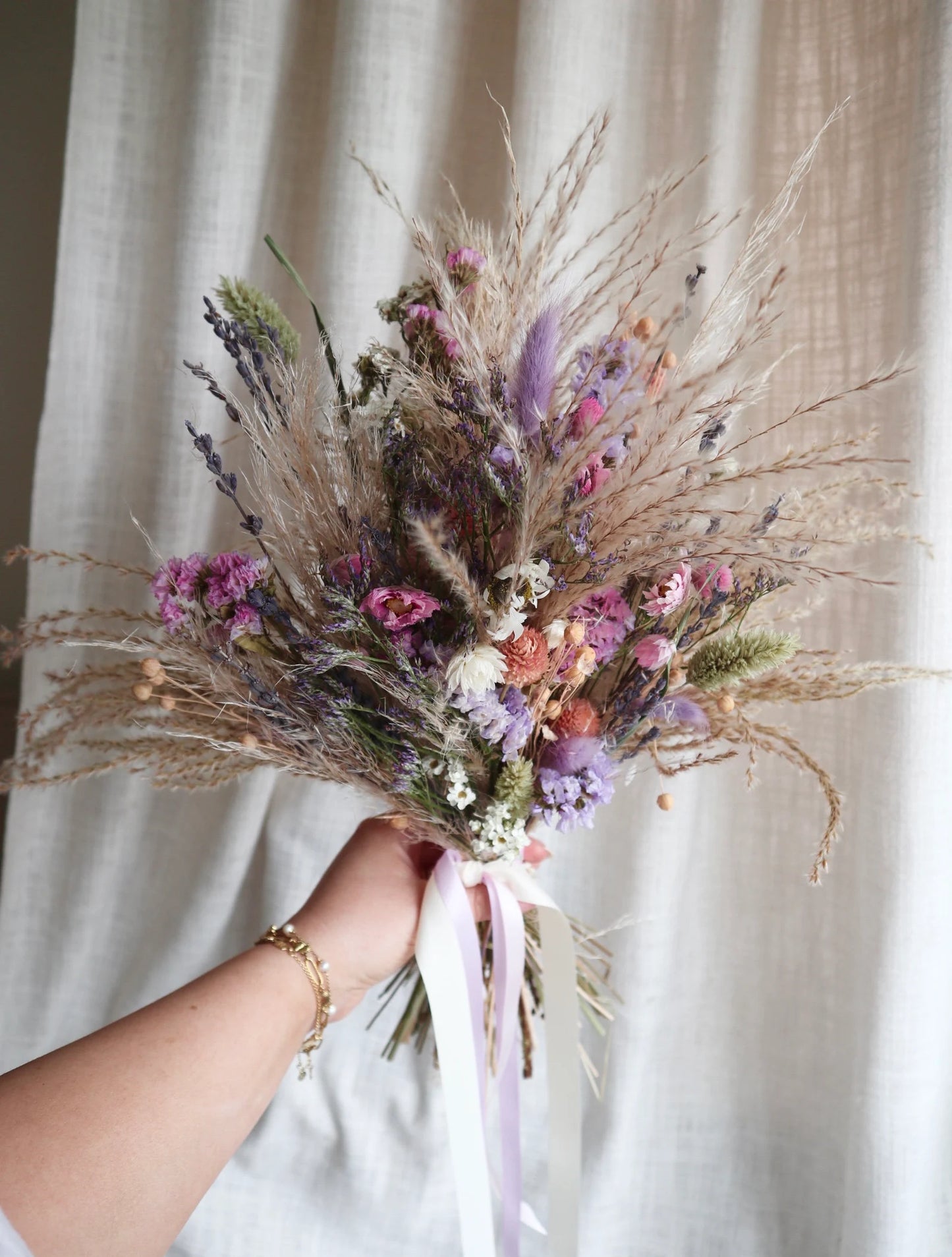 Etta | Colourful Dried WildFlower Wedding Bouquet