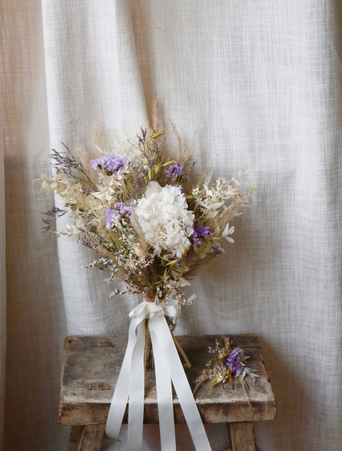 Esti | Pastel Dried Flower Wedding Bouquet