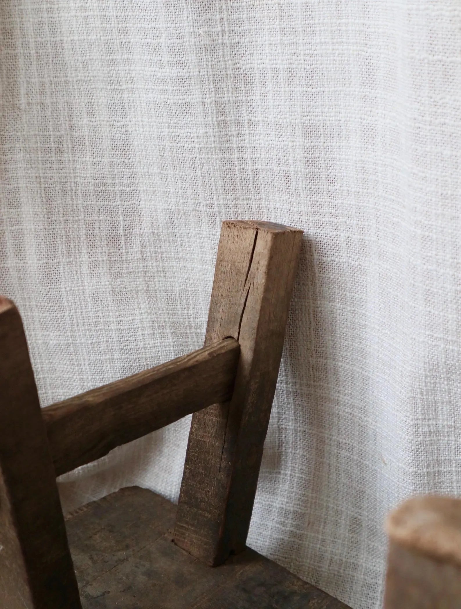 Dark Mini Antique Stool