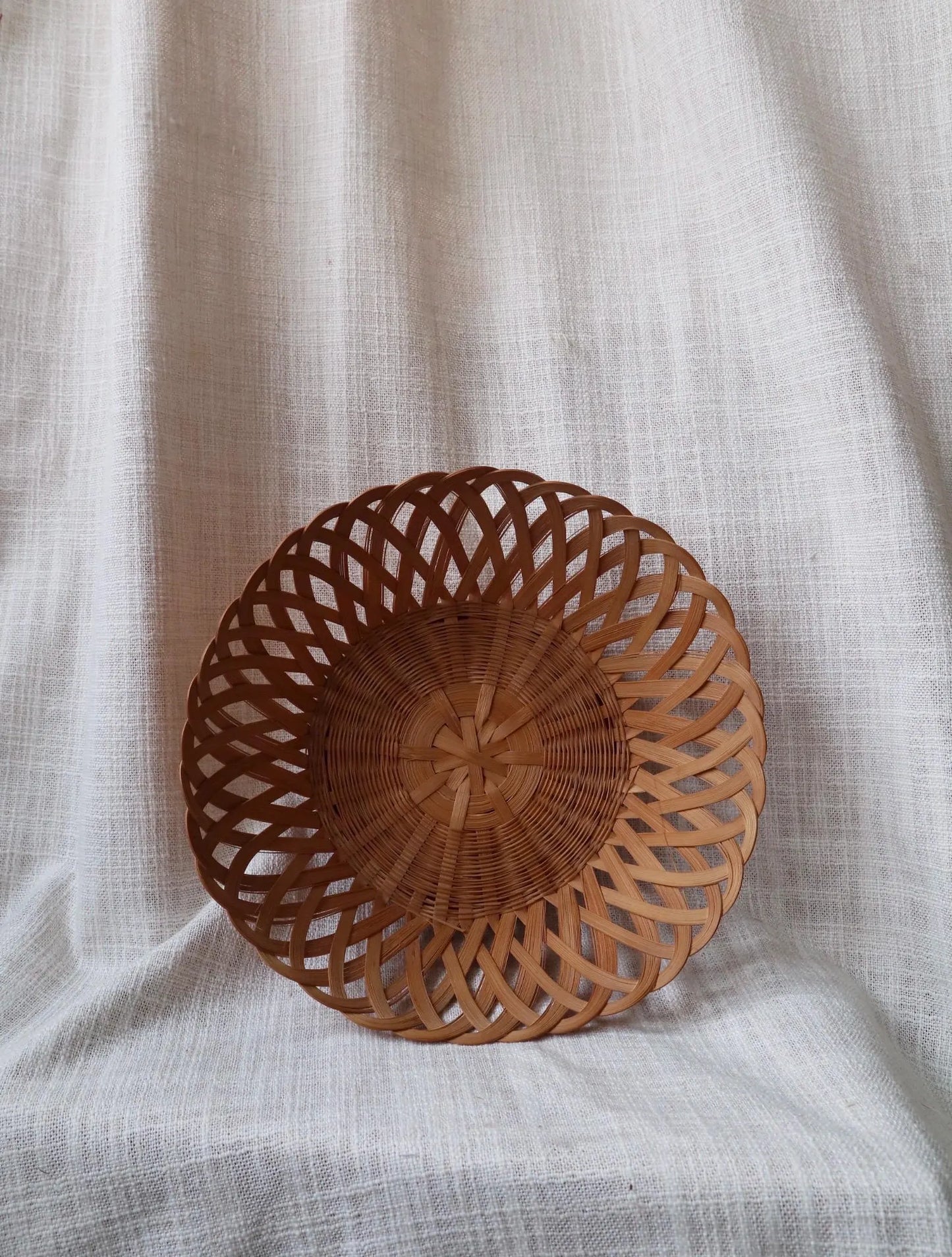 Antique Wicker Decorative Bowl