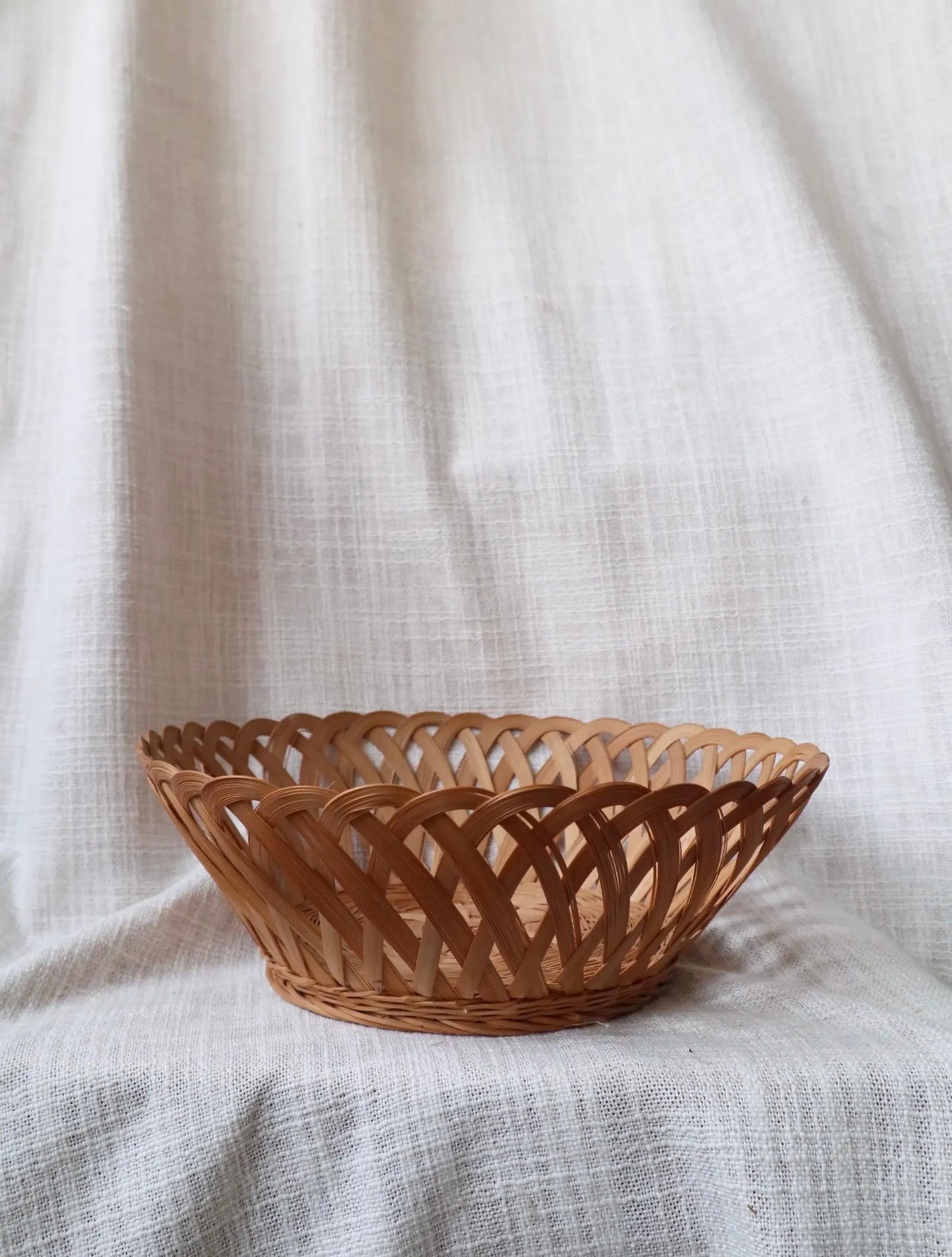 Antique Wicker Decorative Bowl