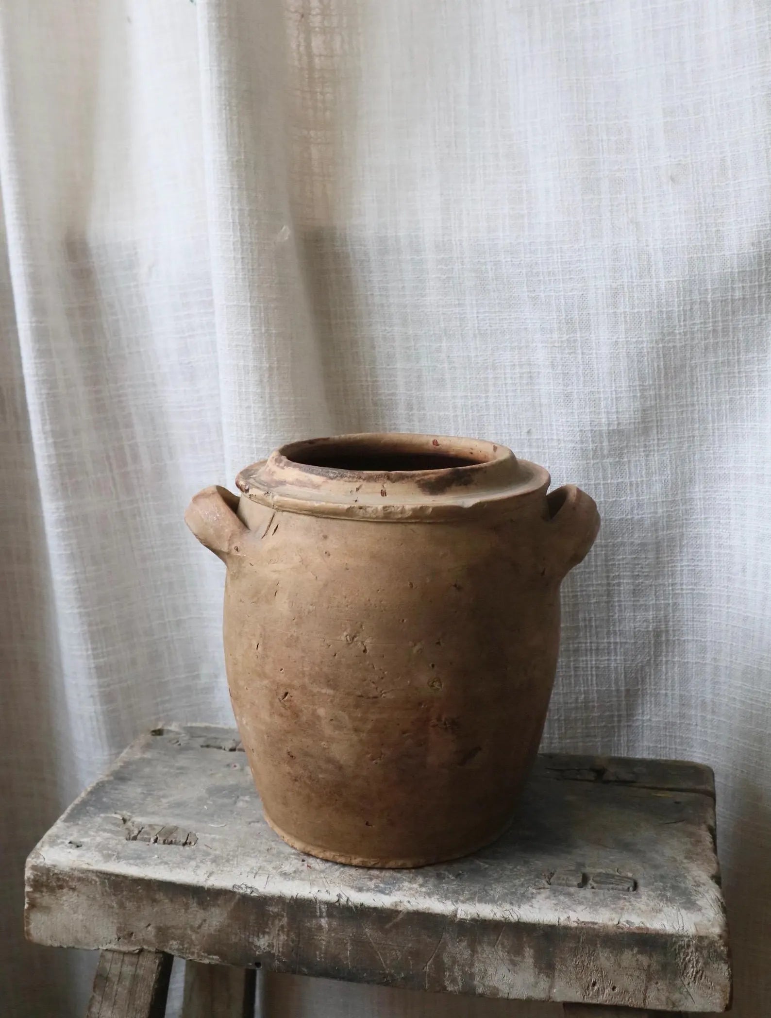 French Antique Terracotta Confit Pot
