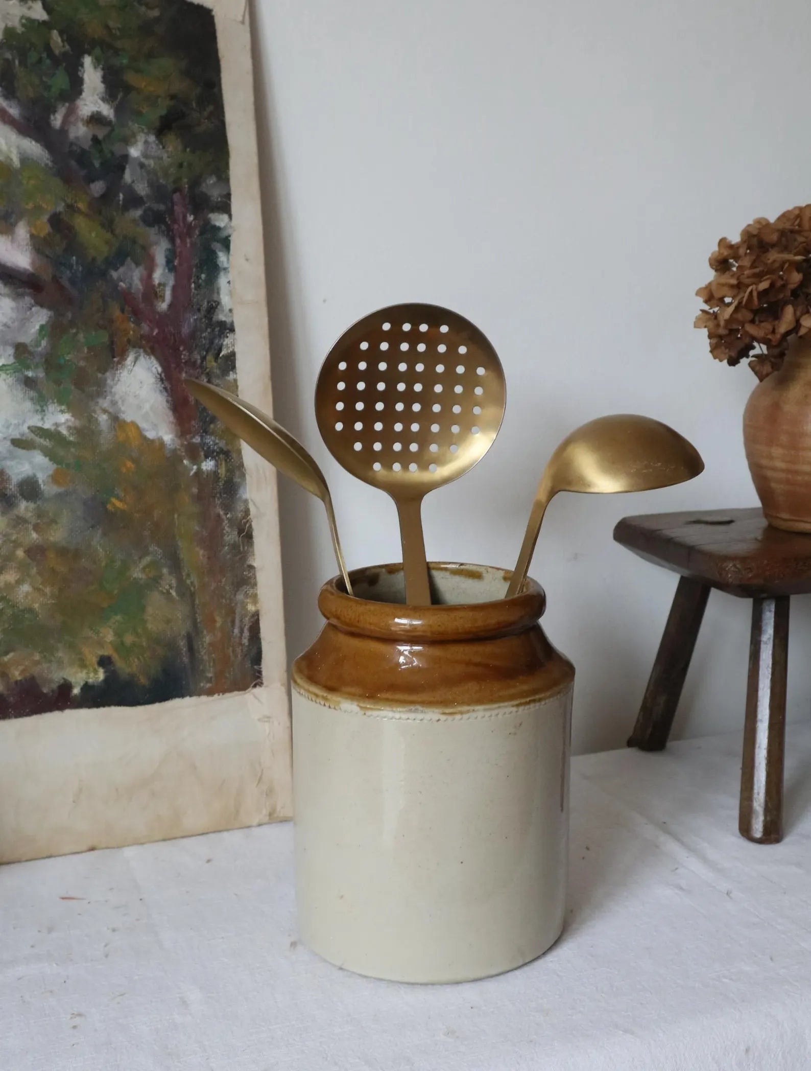 Vintage Stoneware Large Storage Jar