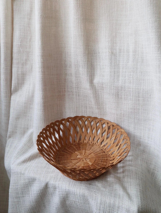 Antique Wicker Decorative Bowl