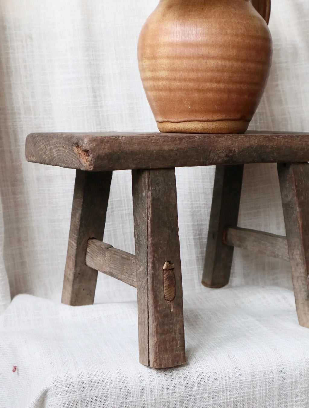 Dark Mini Antique Stool
