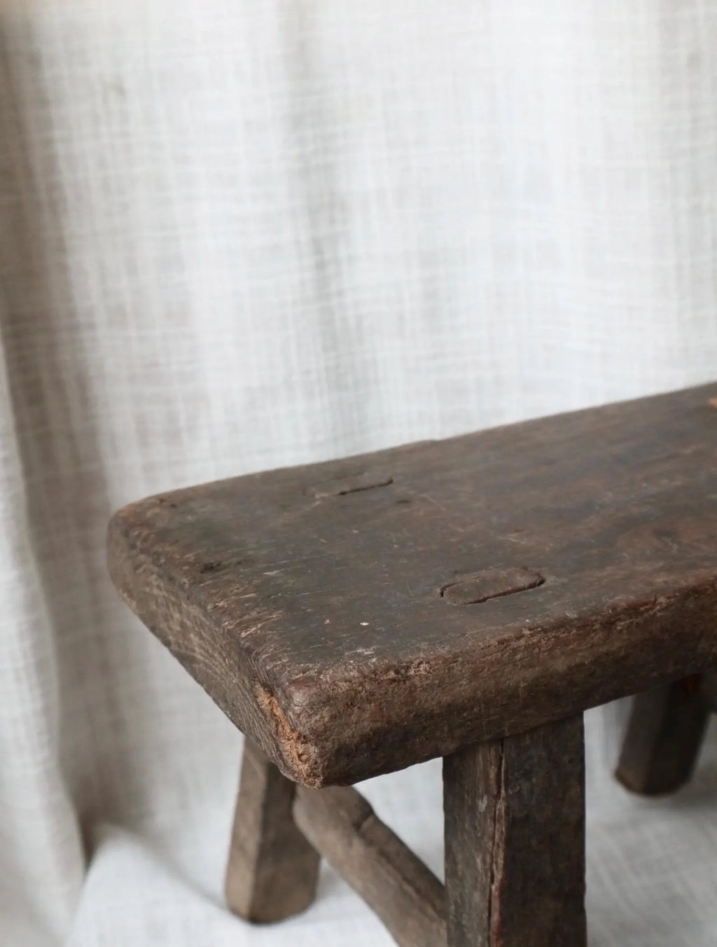 Dark Mini Antique Stool