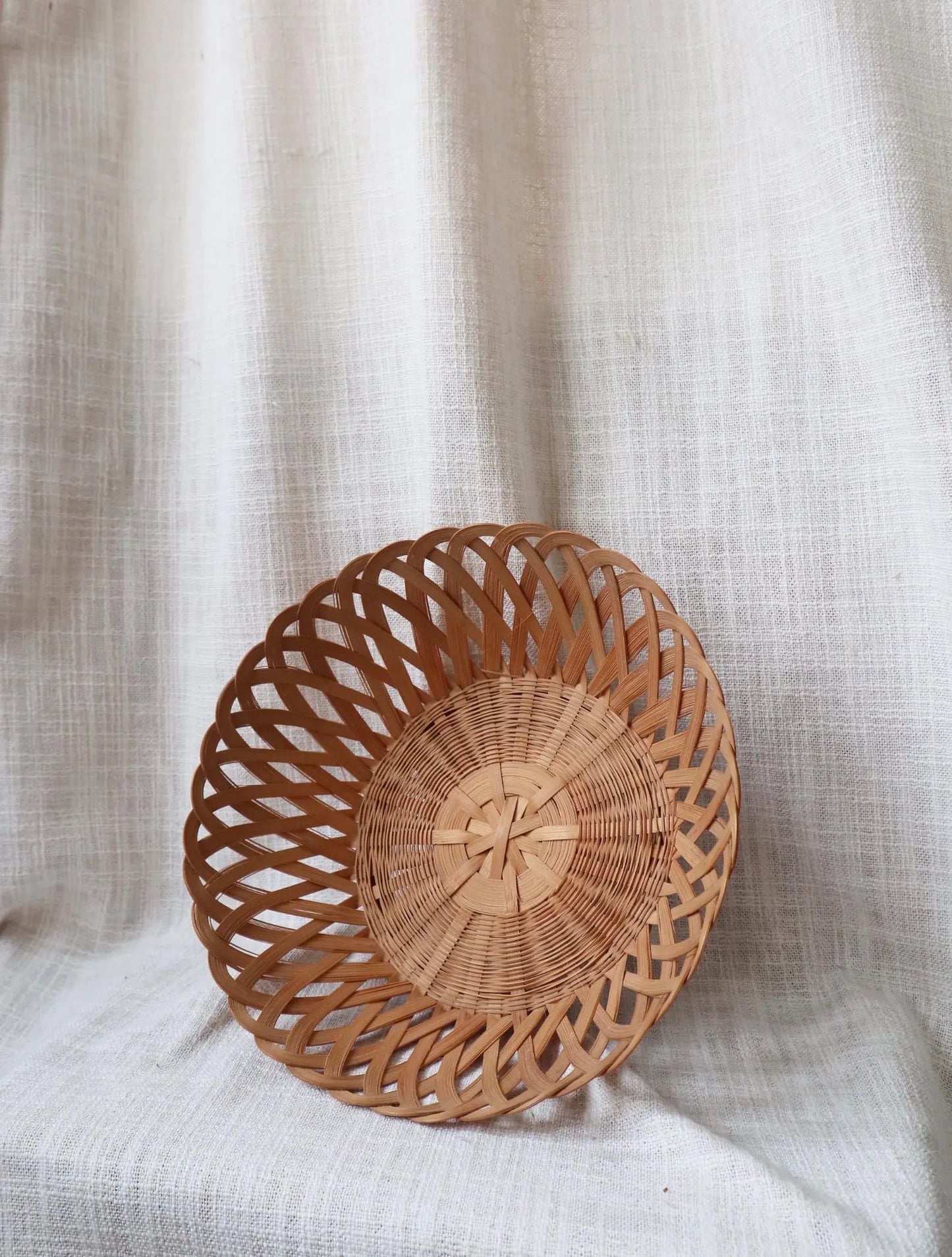 Antique Wicker Decorative Bowl