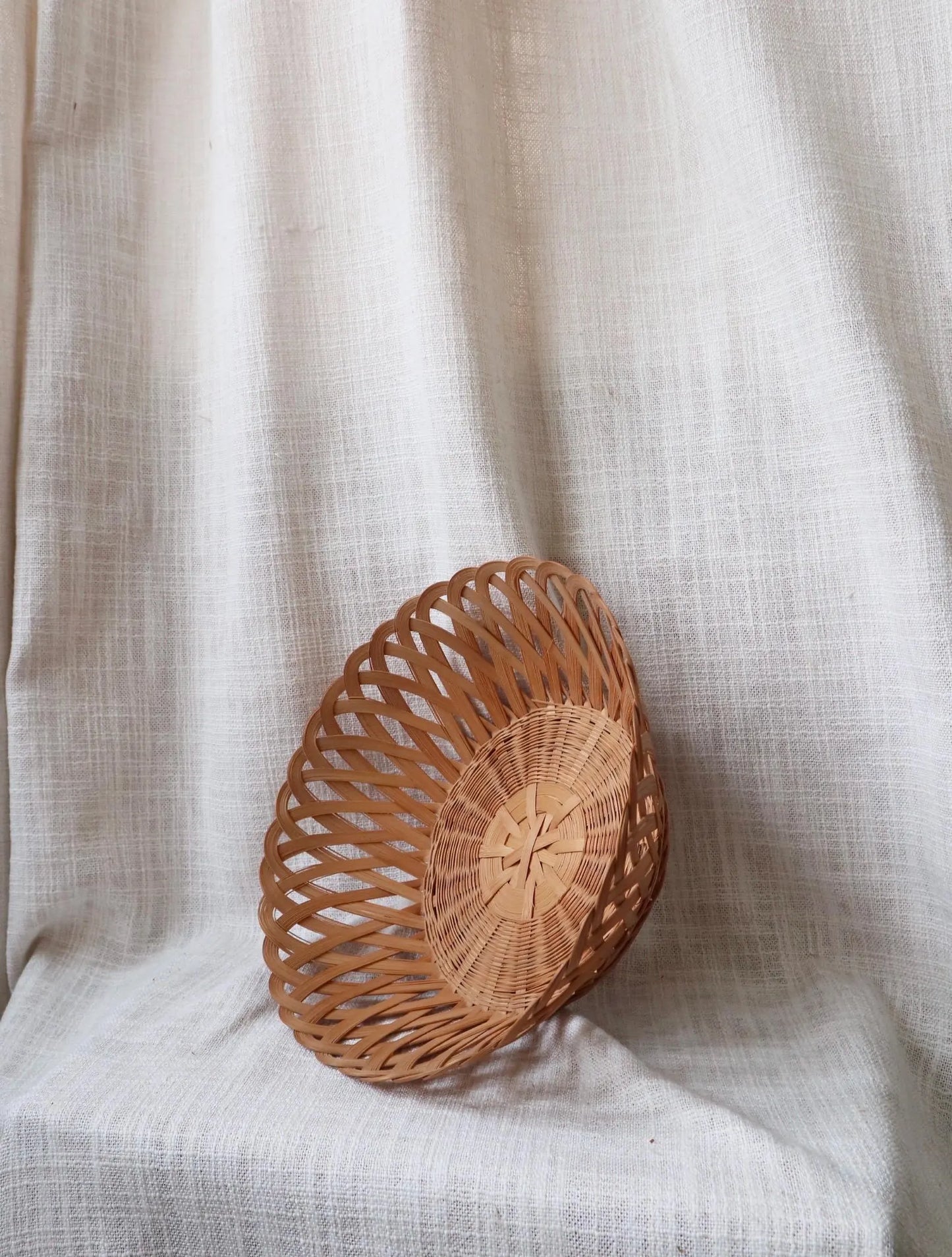 Antique Wicker Decorative Bowl