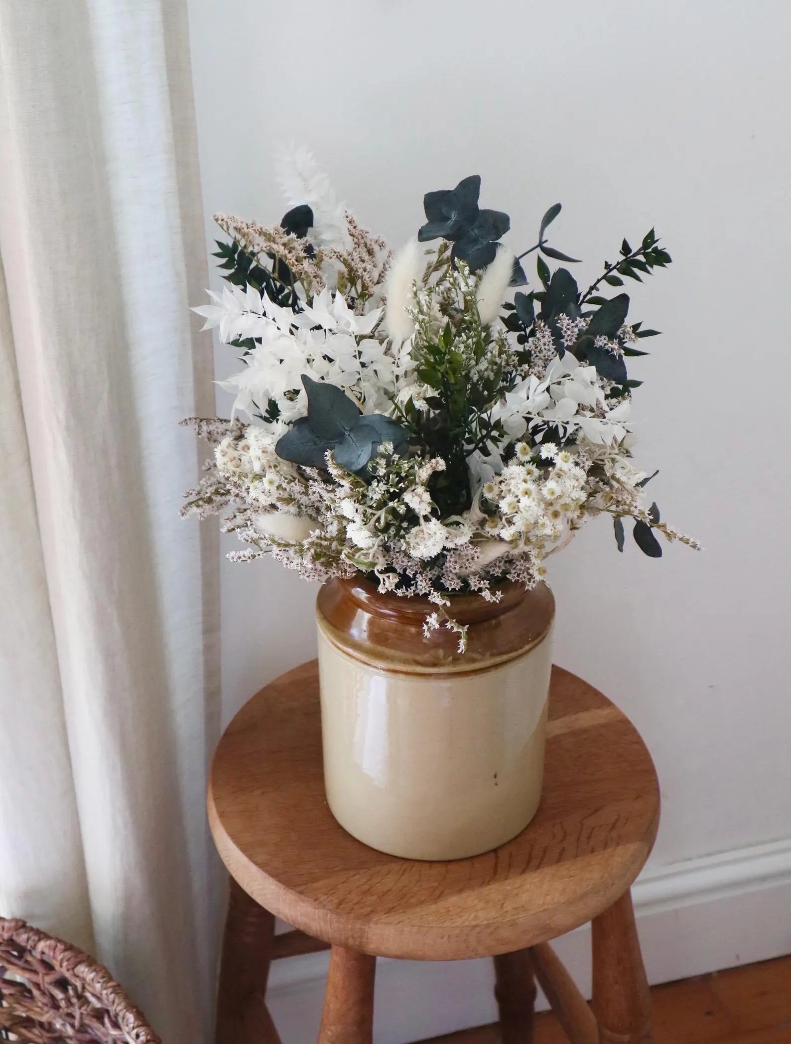 Holly Dried Flower Arrangement