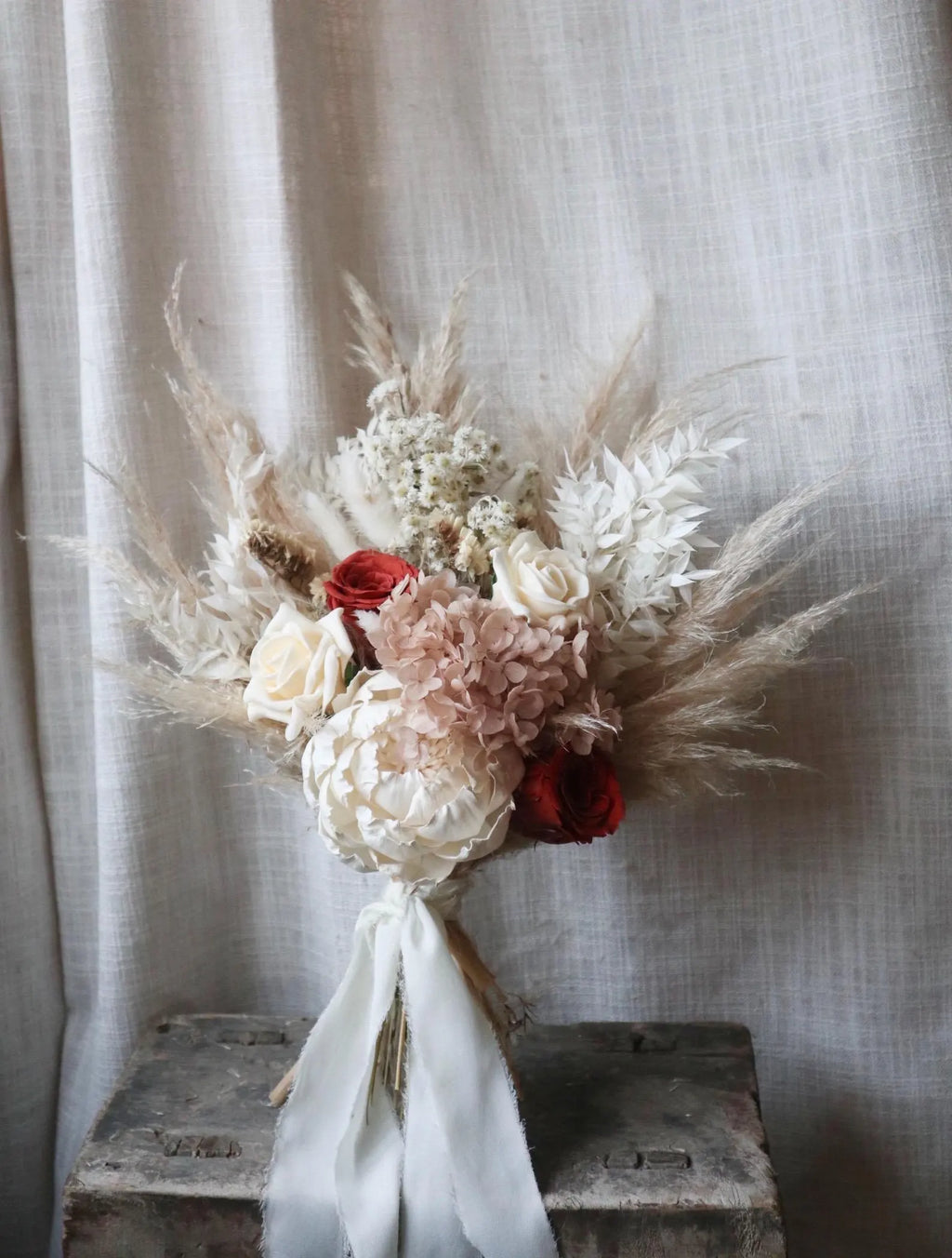 Nina | Burnt Orange, Peach & White Bridal Bouquet