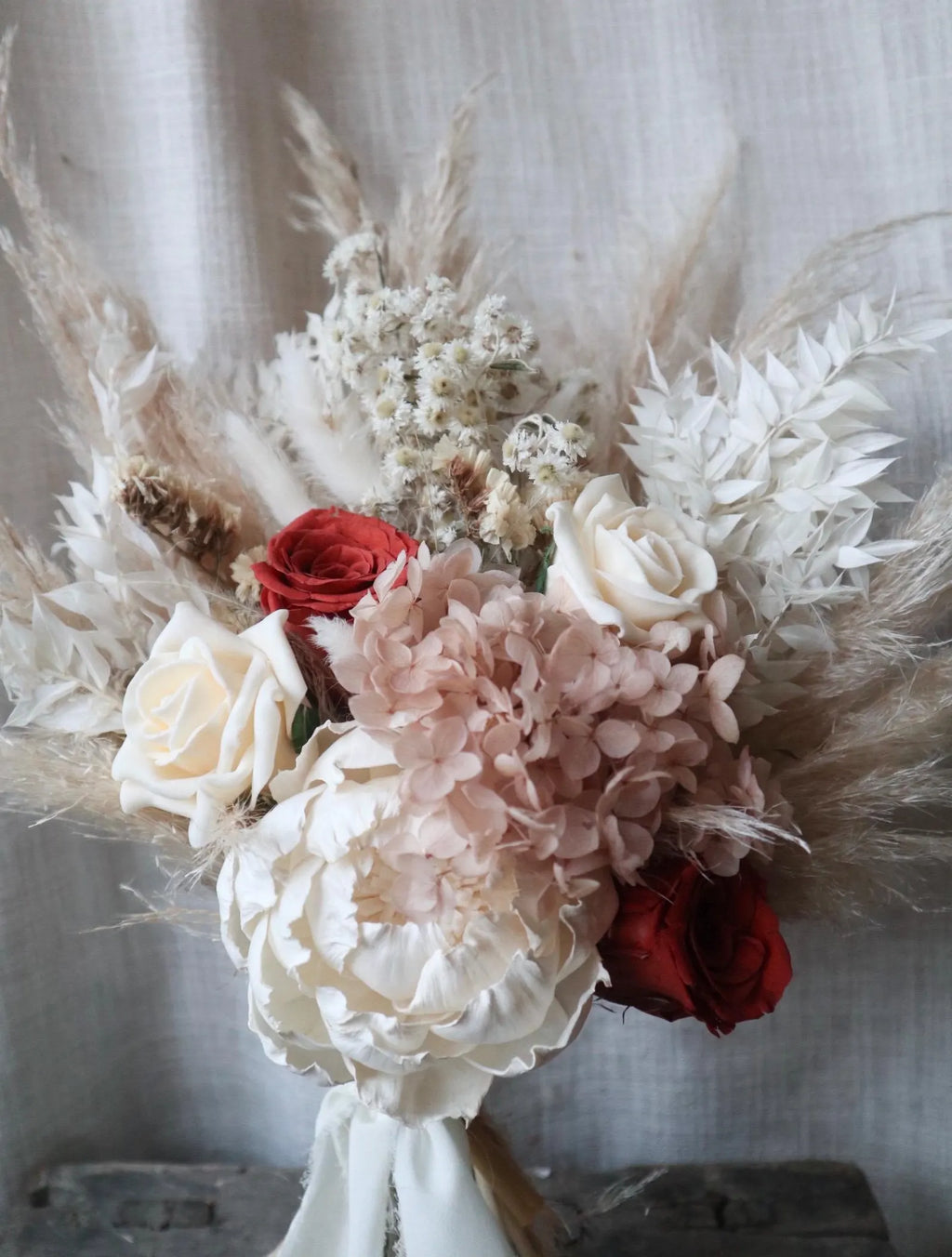 Nina | Burnt Orange, Peach & White Bridal Bouquet