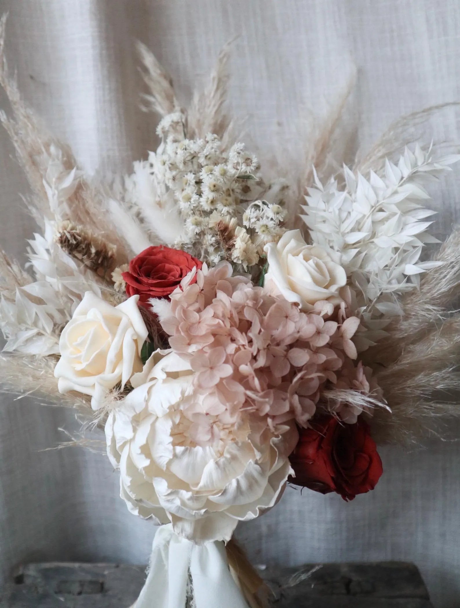 Nina | Burnt Orange, Peach & White Bridal Bouquet