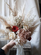 Nina | Burnt Orange, Peach & White Bridal Bouquet