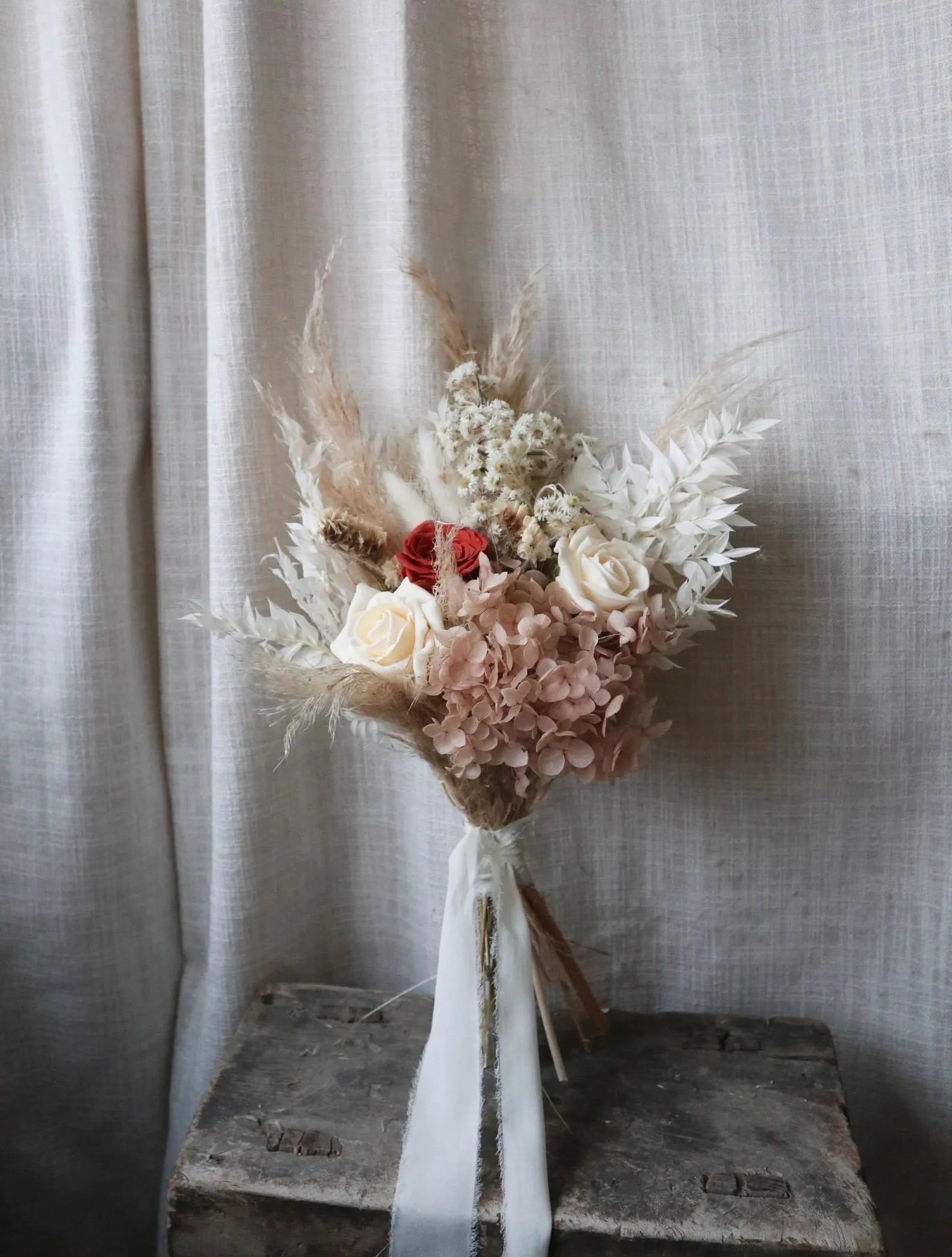 Nina | Burnt Orange, Peach & White Bridal Bouquet