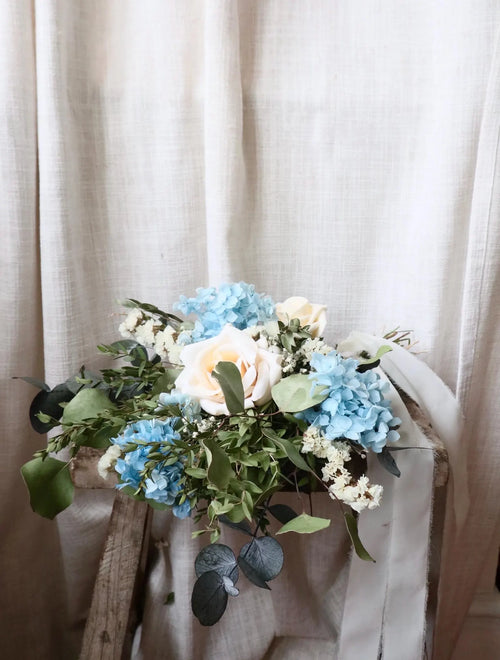 Afina | Blue, White & Green Bridal Bouquet